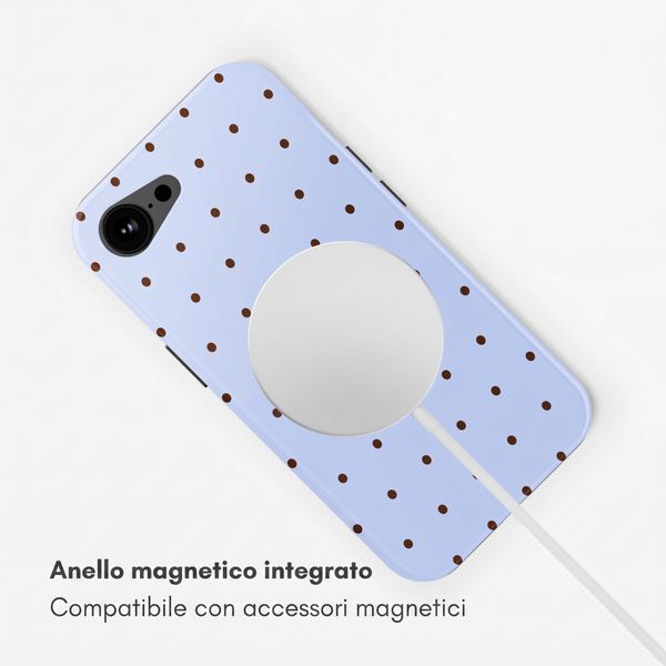 Selencia Cover posteriore Vivid con MagSafe Apple iPhone 17e / 16e - Happy Dots Digital Sky