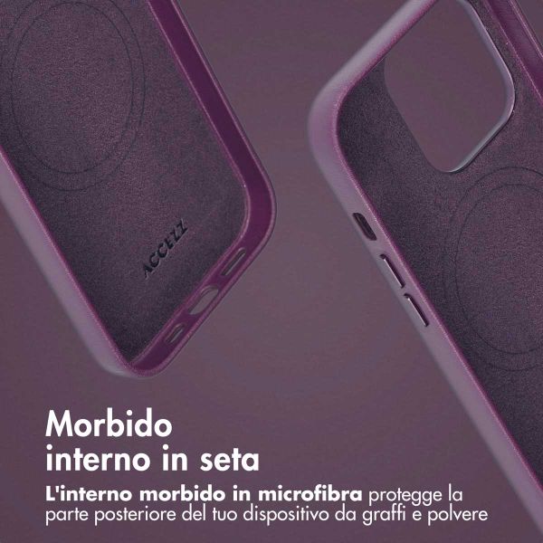 Accezz Cover in pelle 2 in 1 con MagSafe Apple iPhone 14 Pro - Heath Purple
