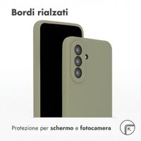 Accezz Cover Posteriore in Silicone Liquido Samsung Galaxy A57 (5G) - Cooper Green