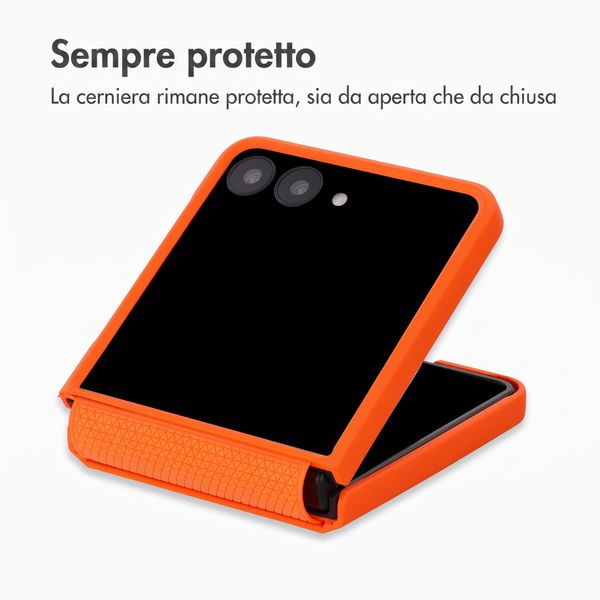 Accezz Cover Grid Samsung Galaxy Z Flip 8 - Arancio