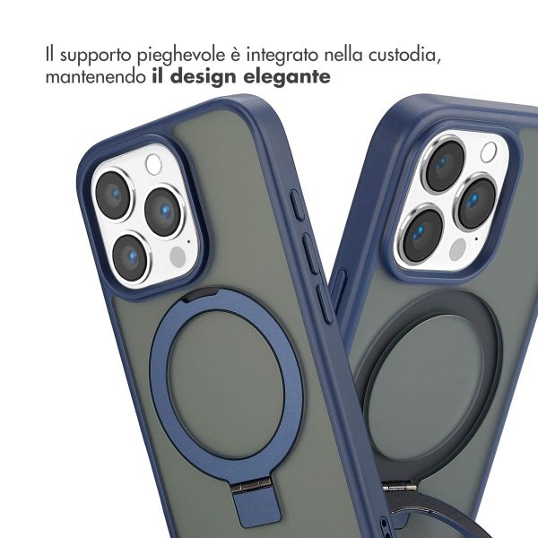 Accezz Cover con anello e supporto con MagSafe Apple iPhone 16 Pro - Blu