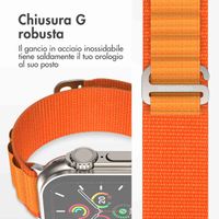imoshion Cinturino in nylon Alpine Apple Watch | 44/45/46/49 mm - Arancio