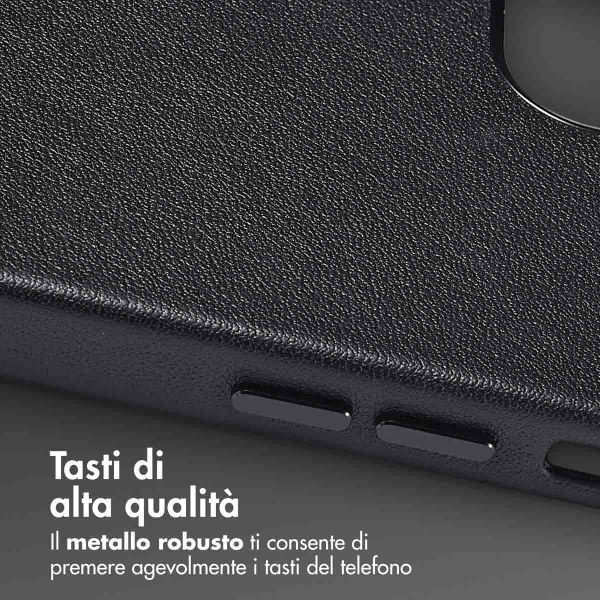 Accezz Cover in Pelle con MagSafe Apple iPhone 12 (Pro) - Onyx Black