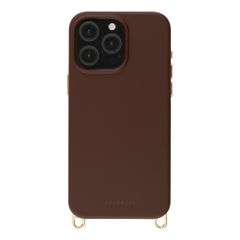 Selencia Cover posteriore Rivièra con MagSafe con ganci rimovibili Apple iPhone 15 Pro Max - Choco Brown
