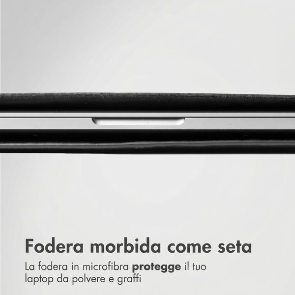 Accezz Cover in pelle per Apple MacBook 14 pollici - Laptopsleeve - Nera