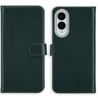 Selencia Cover a libro in vera pelle Samsung Galaxy S25 Edge - Verde