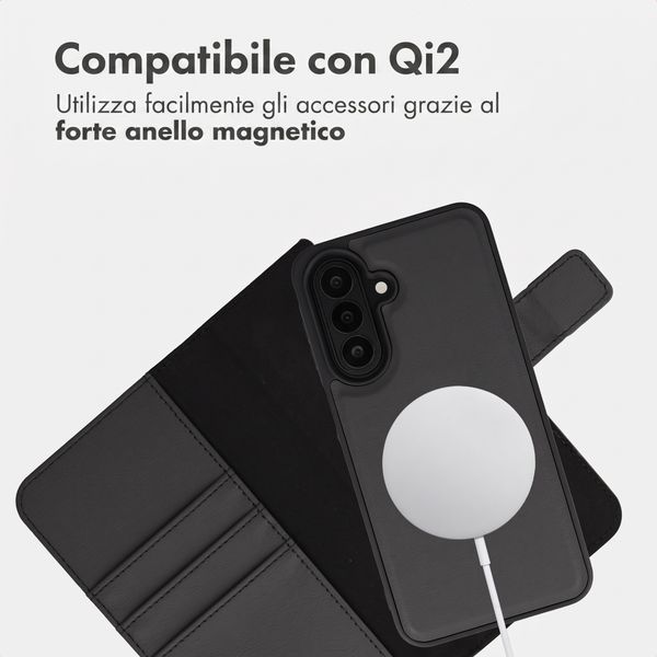 imoshion Cover a libro di lusso 2-in-1 rimovibile Samsung Galaxy A27 (5G) - Nero