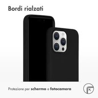 Accezz Cover in silicone liquido con MagSafe Apple iPhone 15 Pro Max - Nero