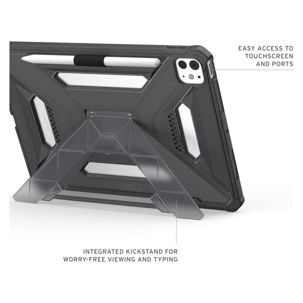 UAG Custodia posteriore Scout Plus con supporto Apple iPad Pro 11 (2025) M5 / (2024) M4 - Ash