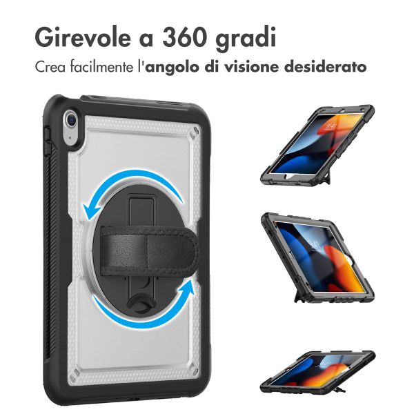 Accezz Cover Posteriore Resistente con tracolla Apple iPad 11 (2025) 11 pollici A16 / iPad 10 (2022) 10.9 pollici - Transparent