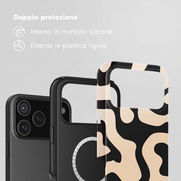 Selencia Cover posteriore Vivid con MagSafe Apple iPhone 18 Pro / 17 Pro - Art Wave Black