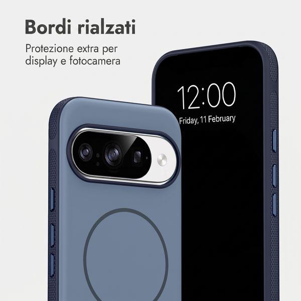 imoshion Cover posteriore Color con Thin MagSafe Ring Google Pixel 9 / 9 Pro - Blu scuro