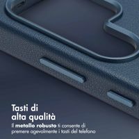 Accezz Cover in Pelle con MagSafe Samsung Galaxy S25 Ultra - Nightfall Blue