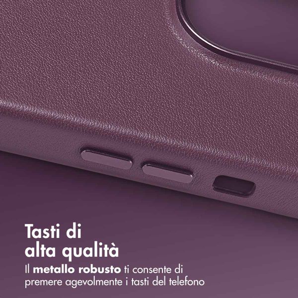 Accezz Cover in Pelle con MagSafe Apple iPhone 14 Pro - Heath Purple