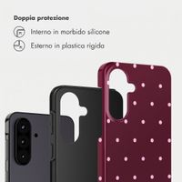 Selencia Cover Posteriore Vivid Samsung Galaxy A57 (5G) - Happy Dots Burgundy