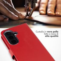 Selencia Cover a libro in vera pelle Samsung Galaxy S26 Plus - Rosso