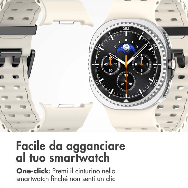 imoshion Cinturino Ocean in silicone Samsung Galaxy Watch 8 (40/44mm) / Classic (46mm) - Luce stellare