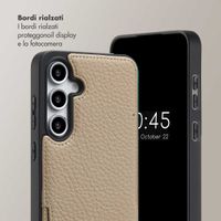 Selencia Cover per telefono Nova con cordino e portacarte Samsung Galaxy S24 FE - Beige