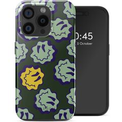 Selencia Cover posteriore Vivid con MagSafe Apple iPhone 15 Pro - Wavy Smiley Green