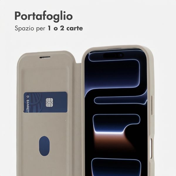 imoshion Bookcase trasparente con MagSafe Apple iPhone 17 Pro Max - Beige