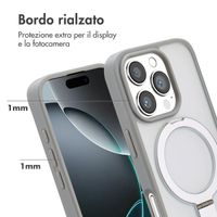 Accezz Cover con anello e supporto con MagSafe Apple iPhone 16 Pro - Grigio