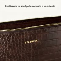 Selencia Cover per laptop Croco 14 pollici - Choco Brown