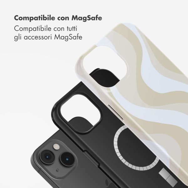 Selencia Cover posteriore Vivid con MagSafe Apple iPhone 14 - Desert Waves Beige