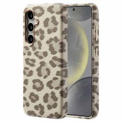 Selencia Cover Sabi Stampa pantera con MagSafe Samsung Galaxy S24 - Soft Ivory