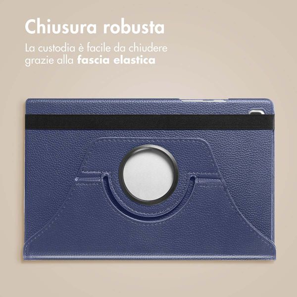 imoshion Cover Girevole a 360° Samsung Galaxy Tab A9 8.7 pollici - Blu scuro