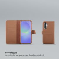 Selencia Libreria rimovibile Olyn con MagSafe Samsung Galaxy A36 - Marrone