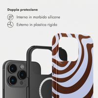 Selencia Cover posteriore Vivid con MagSafe Apple iPhone 15 Pro - Dream Swirl Chocolate