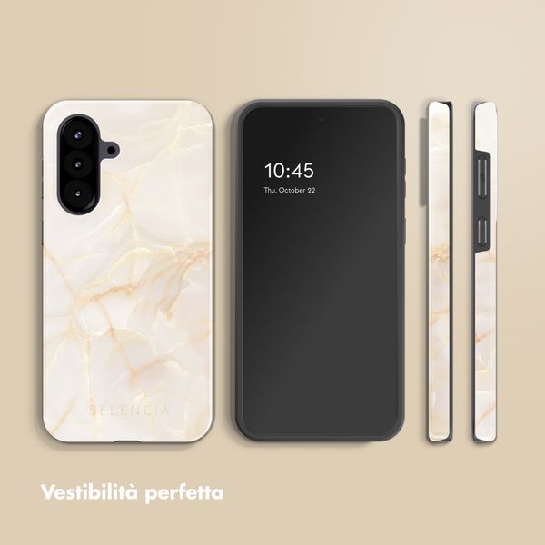 Selencia Cover Posteriore Vivid Samsung Galaxy A57 (5G) - Golden Beige Marble