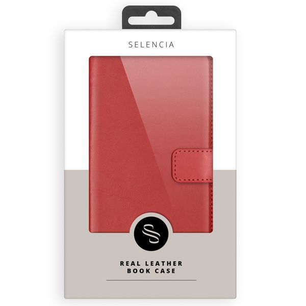 Selencia Cover a libro in vera pelle Apple iPhone 12 Pro Max - Rosso