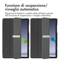 imoshion Cover a libro Trifold Samsung Galaxy Tab A9 Plus - Nero