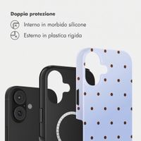Selencia Cover posteriore Vivid con MagSafe Apple iPhone 16 - Happy Dots Digital Sky