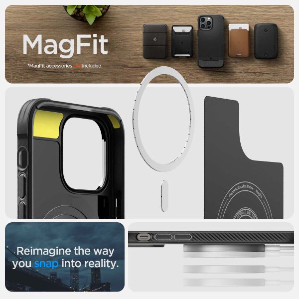 Spigen Cover Rugged Armor con MagSafe Apple iPhone 14 Pro Max - Nero