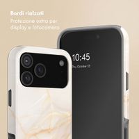 Selencia Cover Posteriore Vivid Apple iPhone 18 Pro - Golden Beige Marble