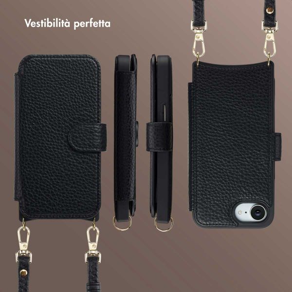 Selencia Cover Riva con MagSafe e cordino Apple iPhone 17e / 16e - Nero