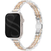 Selencia Cinturino sottile in acciaio ispirato a Jubilee Apple Watch | 38/40/41/42 mm - Argento & Oro Rosa