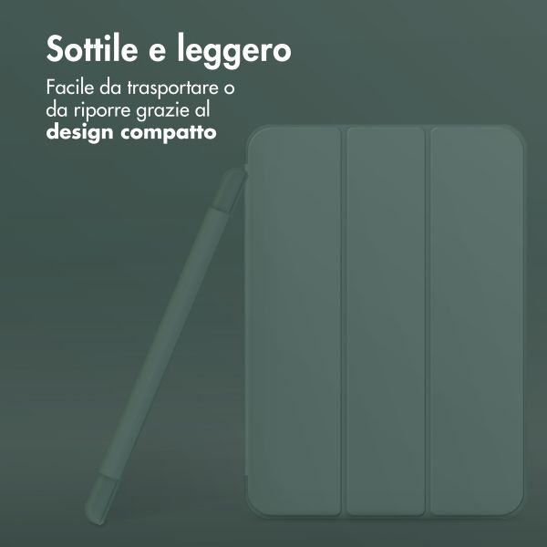 Accezz Cover a libro in silicone Smart Samsung Galaxy Tab A9 8.7 pollici - Verde scuro