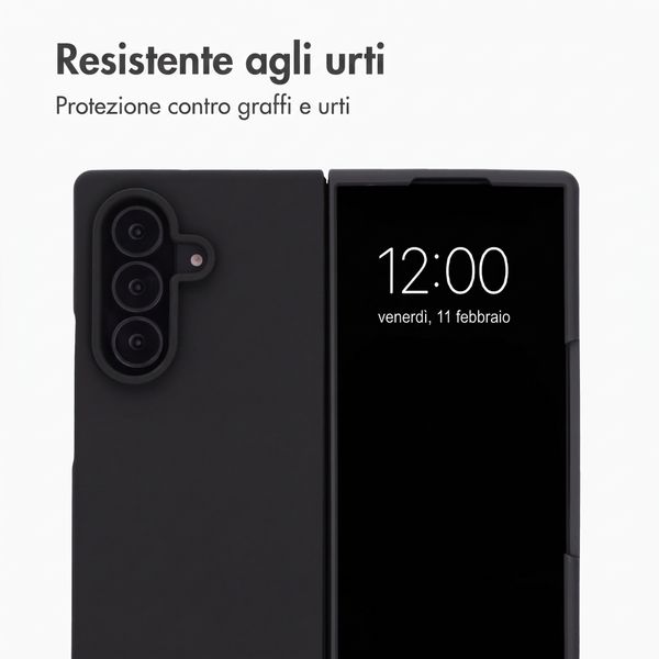Accezz Cover in silicone liquido con MagSafe Samsung Galaxy Z Fold 8 Ultra - Nero