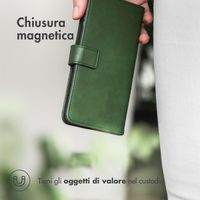imoshion Cover a libro di Lusso Apple iPhone 15 - Verde