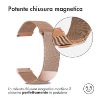 imoshion Cinturino milanese magnetico  - Attacco universale 20 mm - Taglia M - Oro rosa