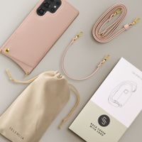 Selencia Cover per telefono Nova con cordino e portacarte Samsung Galaxy S25 Ultra - Dusty Rose