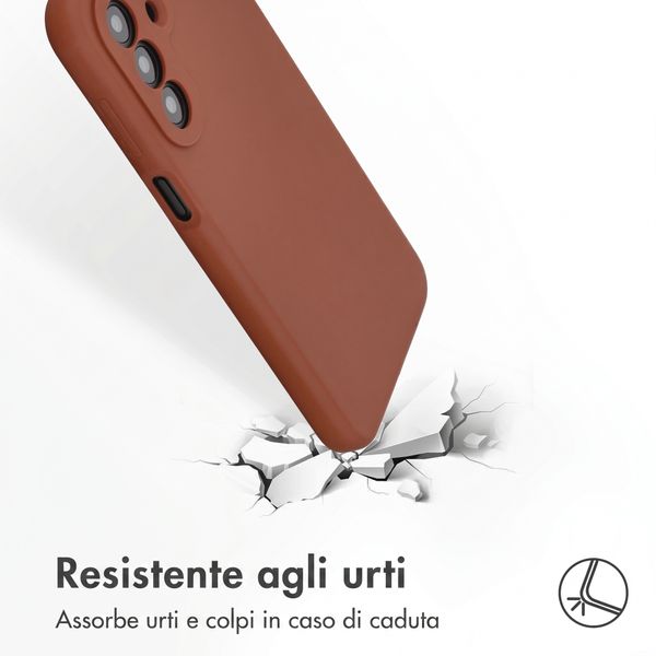 Accezz Cover Posteriore in Silicone Liquido Samsung Galaxy A27 (5G) - New Tea Brown