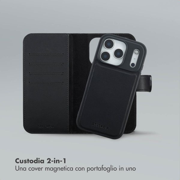 Selencia Libreria rimovibile Olyn con MagSafe Apple iPhone 17 Pro - Nero