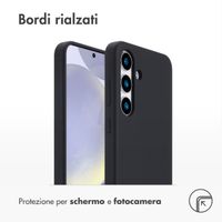 Accezz Cover in silicone liquido con MagSafe Samsung Galaxy S25 Plus - Nero
