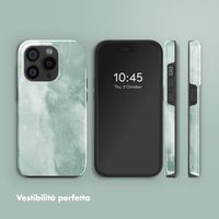 Selencia Cover posteriore Vivid con MagSafe Apple iPhone 15 Pro - Marble Grayed Jade