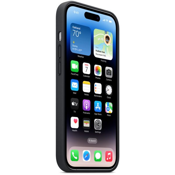 Apple Cover Posteriore in Pelle con MagSafe Apple iPhone 14 Pro - Midnight