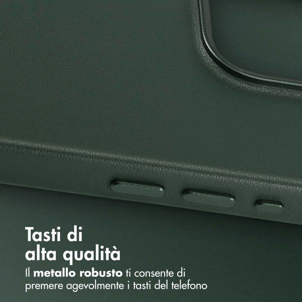 Accezz Cover in Pelle con MagSafe Apple iPhone 15 Pro - Cedar Green
